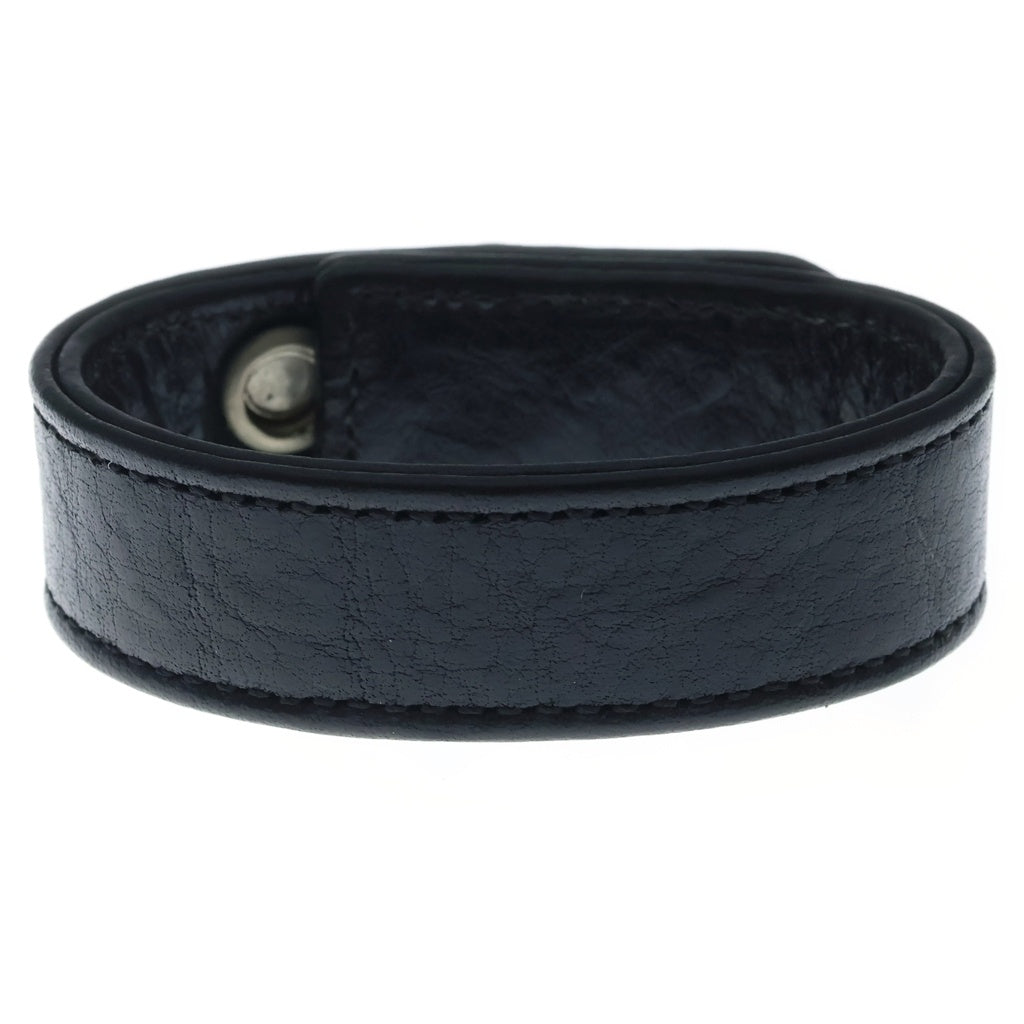 CHROME HEARTS(クロムハーツ) 3BTN 2SNP L&T リップアンドタン 3ボタン2スナップ レザーブレスレット ブラック/シルバー