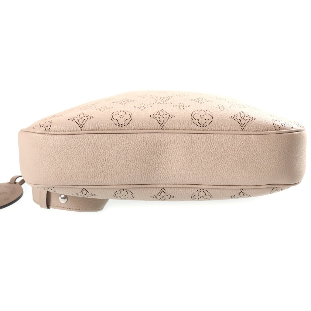 LOUIS VUITTON(ルイヴィトン) マヒナ オールアラウンドMM ショルダーバッグ ベージュ レザー M14617 シルバー金具 レディース