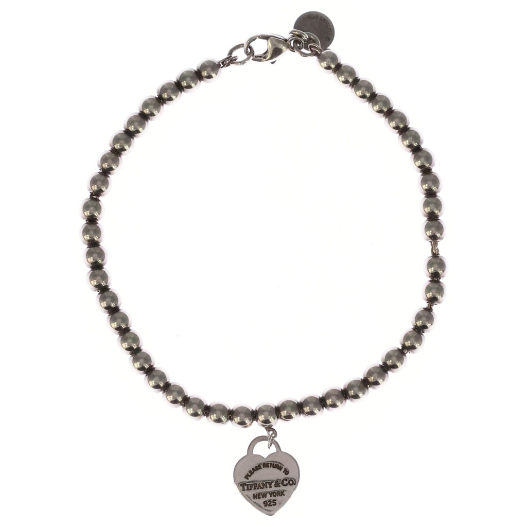 TIFFANY & Co.(ティファニー) リターントゥ ブルーハート ボールチェーンブレスレット シルバー×ティファニーブルー SV925 レディース
