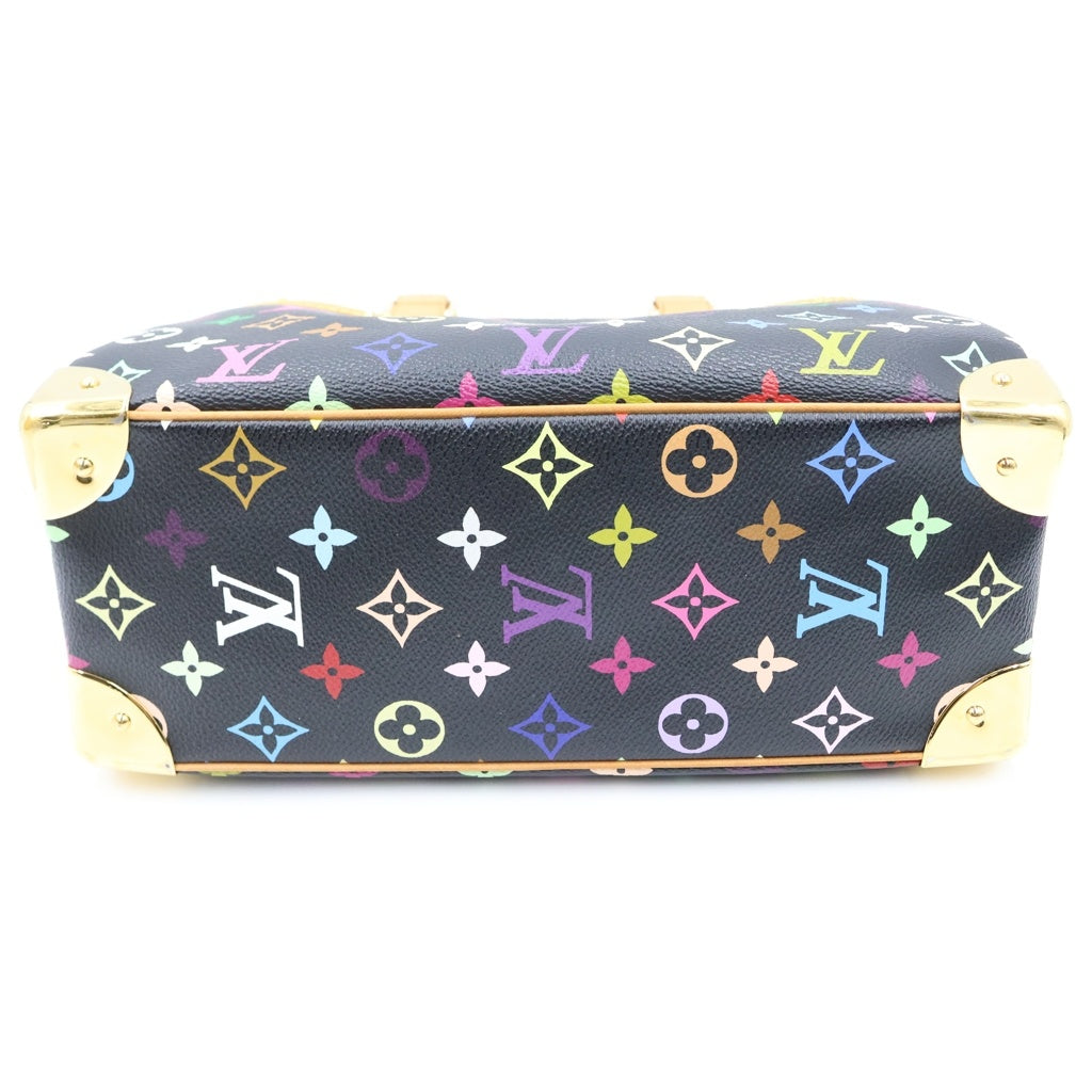 LOUIS VUITTON(ルイヴィトン) モノグラムマルチカラー トゥルーヴィル ハンドバッグ ブラック レザー×PVC M92662 ゴールド金具 レディース