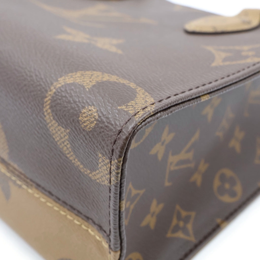 LOUIS VUITTON(ルイヴィトン) モノグラム ジャイアントリバース オンザゴーPM PVC レザー 2WAY ハンドバッグ ショルダーバッグ ICタイプ ブラウン M46373 レディース