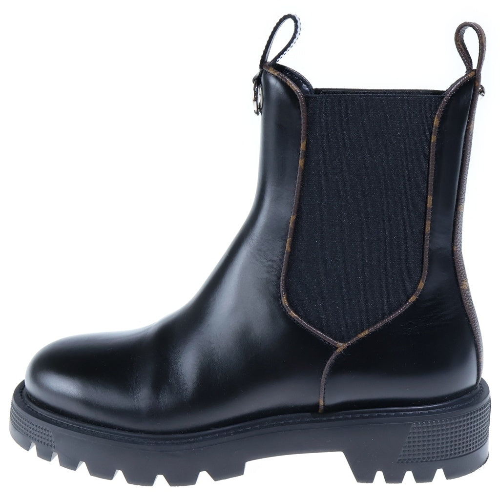 LOUIS VUITTON(ルイヴィトン) ディストリクト チェルシー アンクルブーツ ブラック レザー #36 1/2 1AIBUU レディース