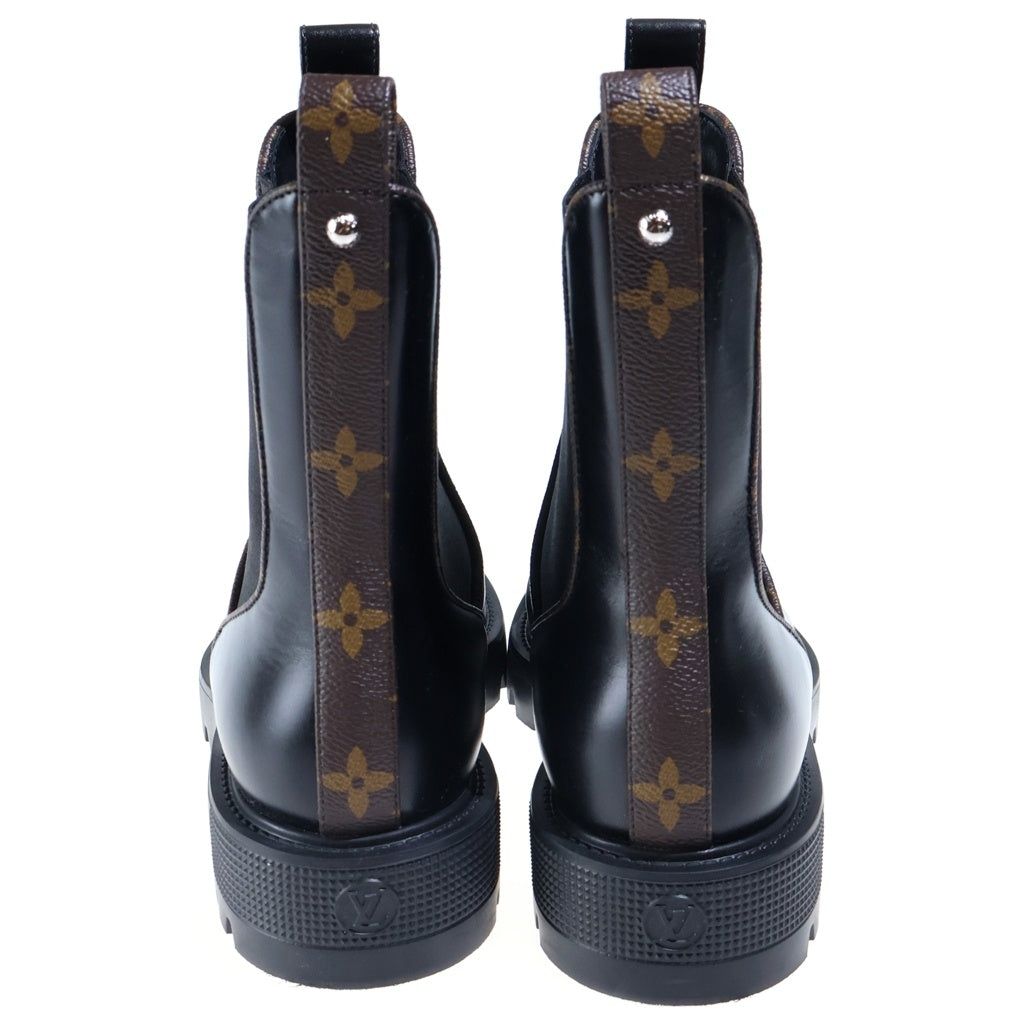 LOUIS VUITTON(ルイヴィトン) ディストリクト チェルシー アンクルブーツ ブラック レザー #36 1/2 1AIBUU レディース