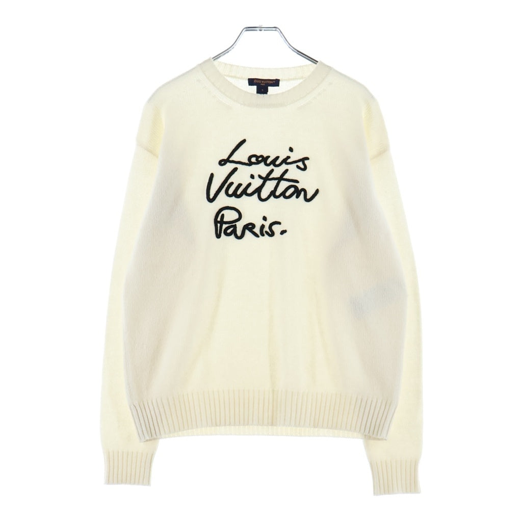 LOUIS VUITTON(ルイヴィトン) カーシブシグネチャープルオーバー カシミヤニット アイボリー RW261WW EN7 FUKJ19 レディース