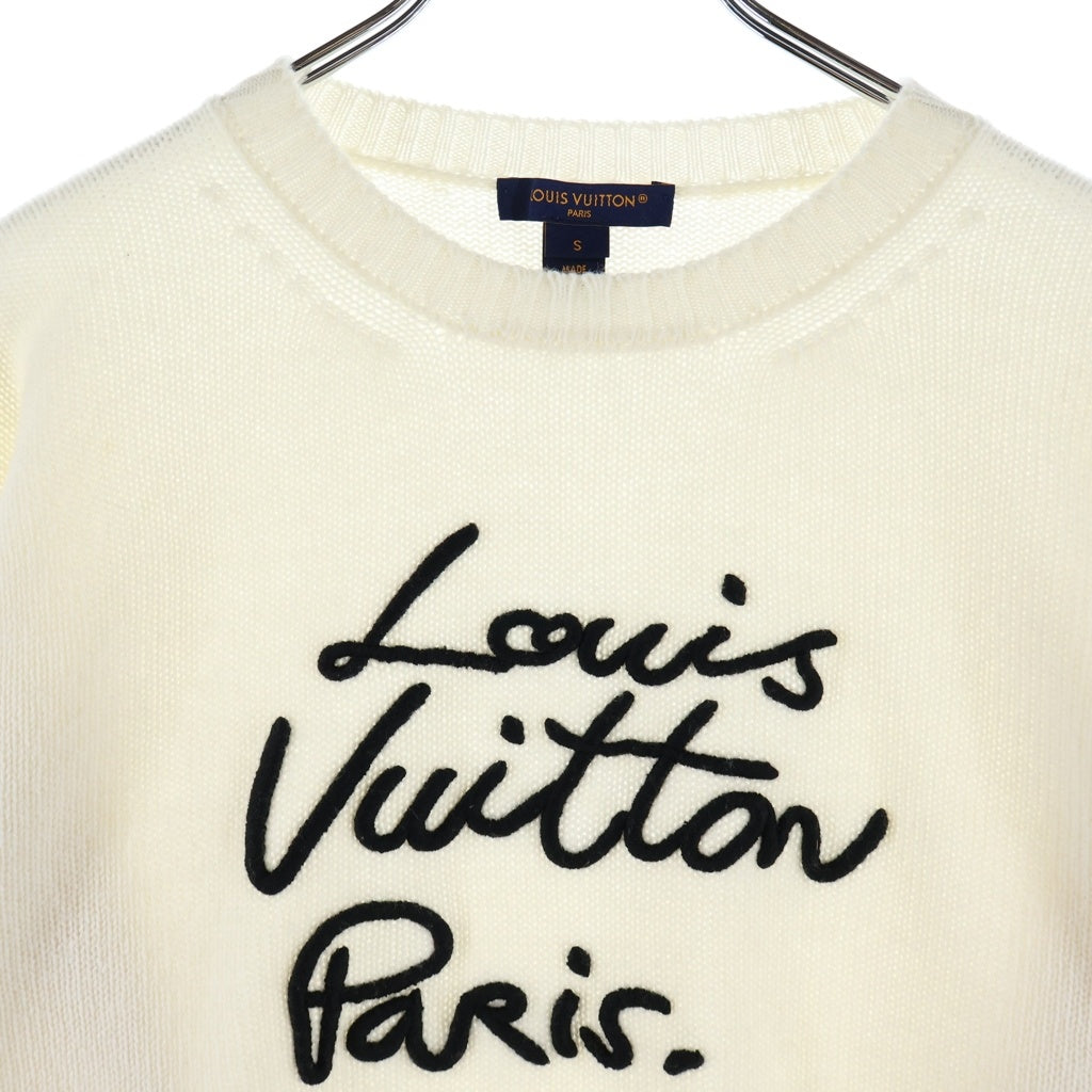 LOUIS VUITTON(ルイヴィトン) カーシブシグネチャープルオーバー カシミヤニット アイボリー RW261WW EN7 FUKJ19 レディース