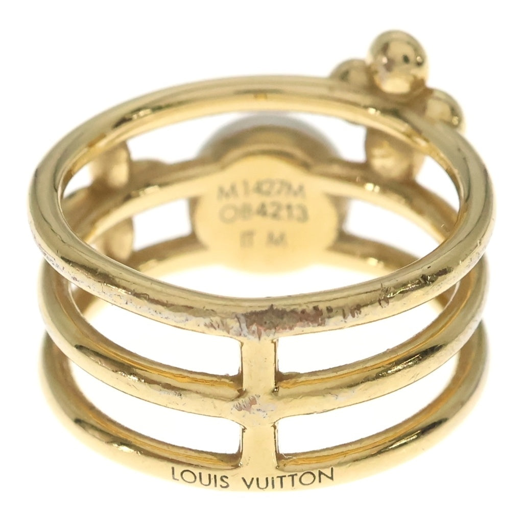 LOUIS VUITTON(ルイヴィトン) モノグラム リングルイザ フェイクパールリング GP ゴールド M1427M レディース