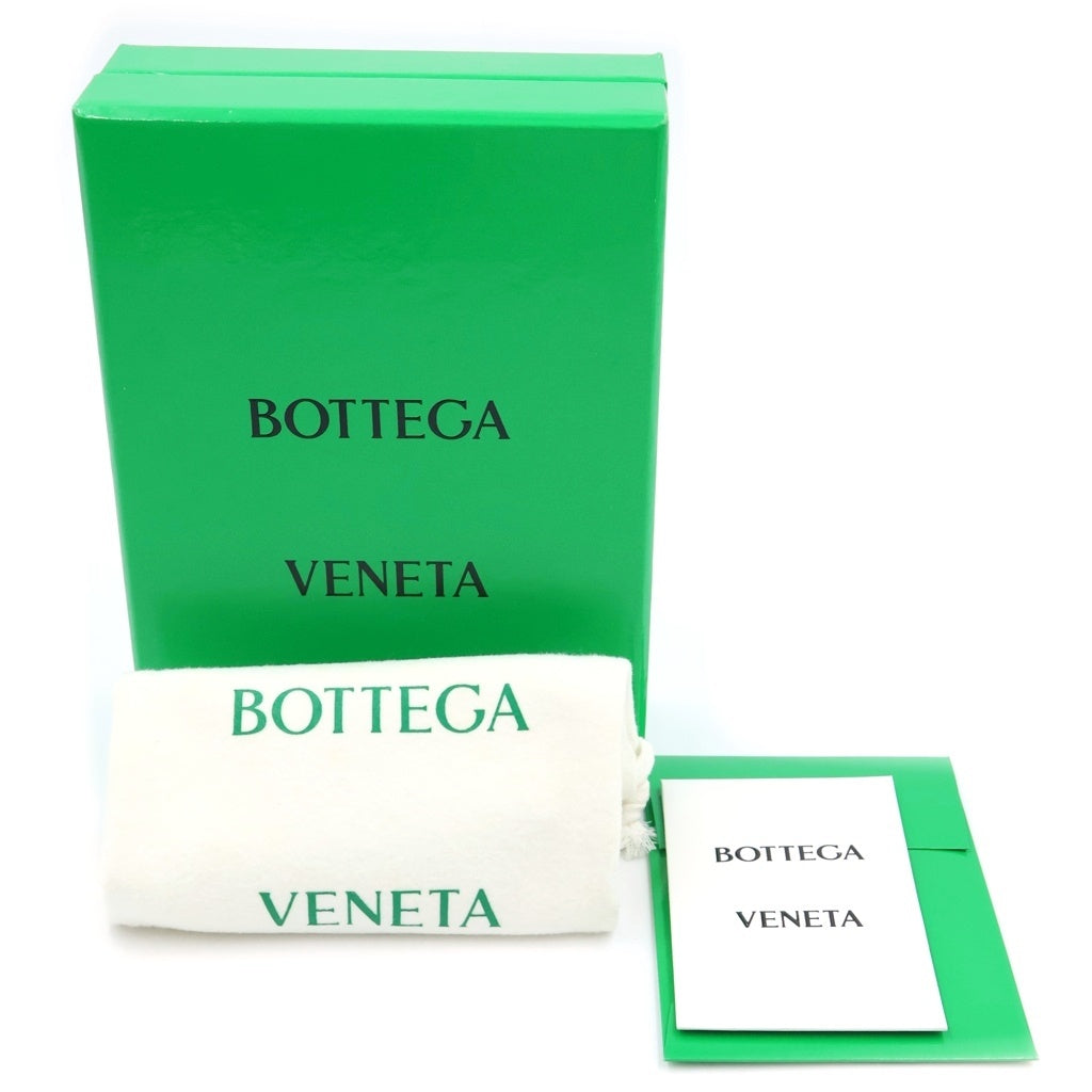 BOTTEGA VENETA(ボッテガヴェネタ) イントレチャート 二つ折り財布 コンパクトウォレット ブラック レザー ゴールド金具