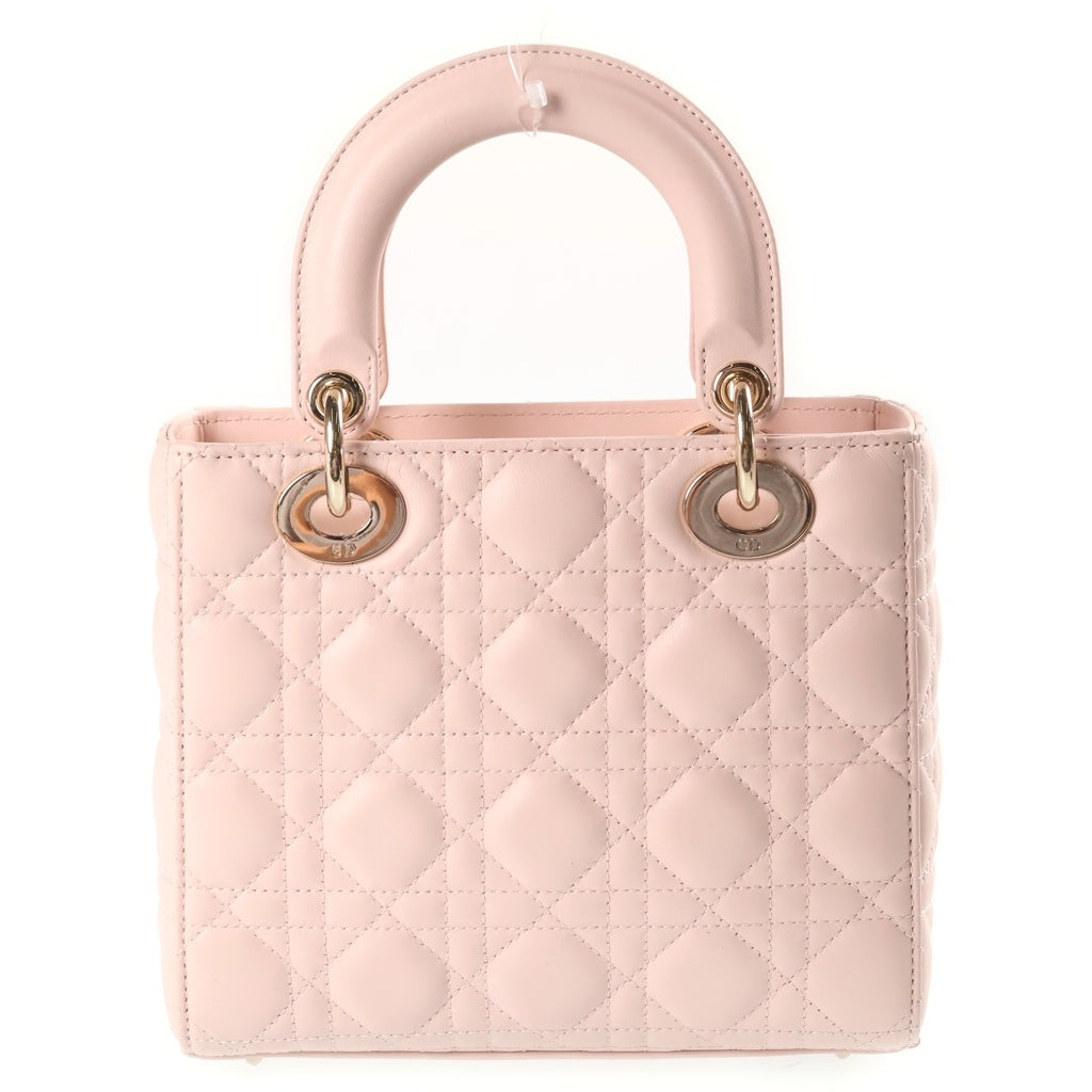 Christian Dior(クリスチャンディオール) My ABCDior マイディオール 2WAYハンドバッグ ショルダーバッグ ライトピンク レザー ゴールド金具 レディース