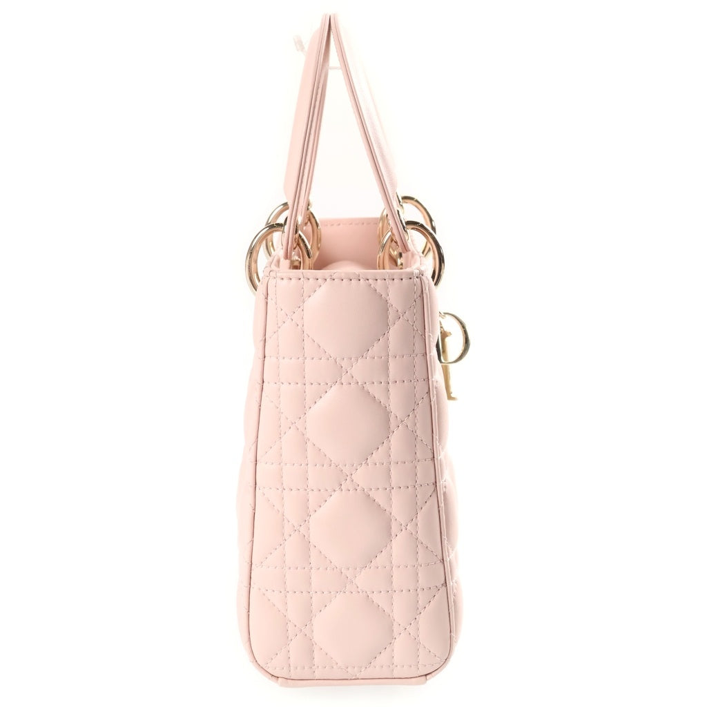 Christian Dior(クリスチャンディオール) My ABCDior マイディオール 2WAYハンドバッグ ショルダーバッグ ライトピンク レザー ゴールド金具 レディース