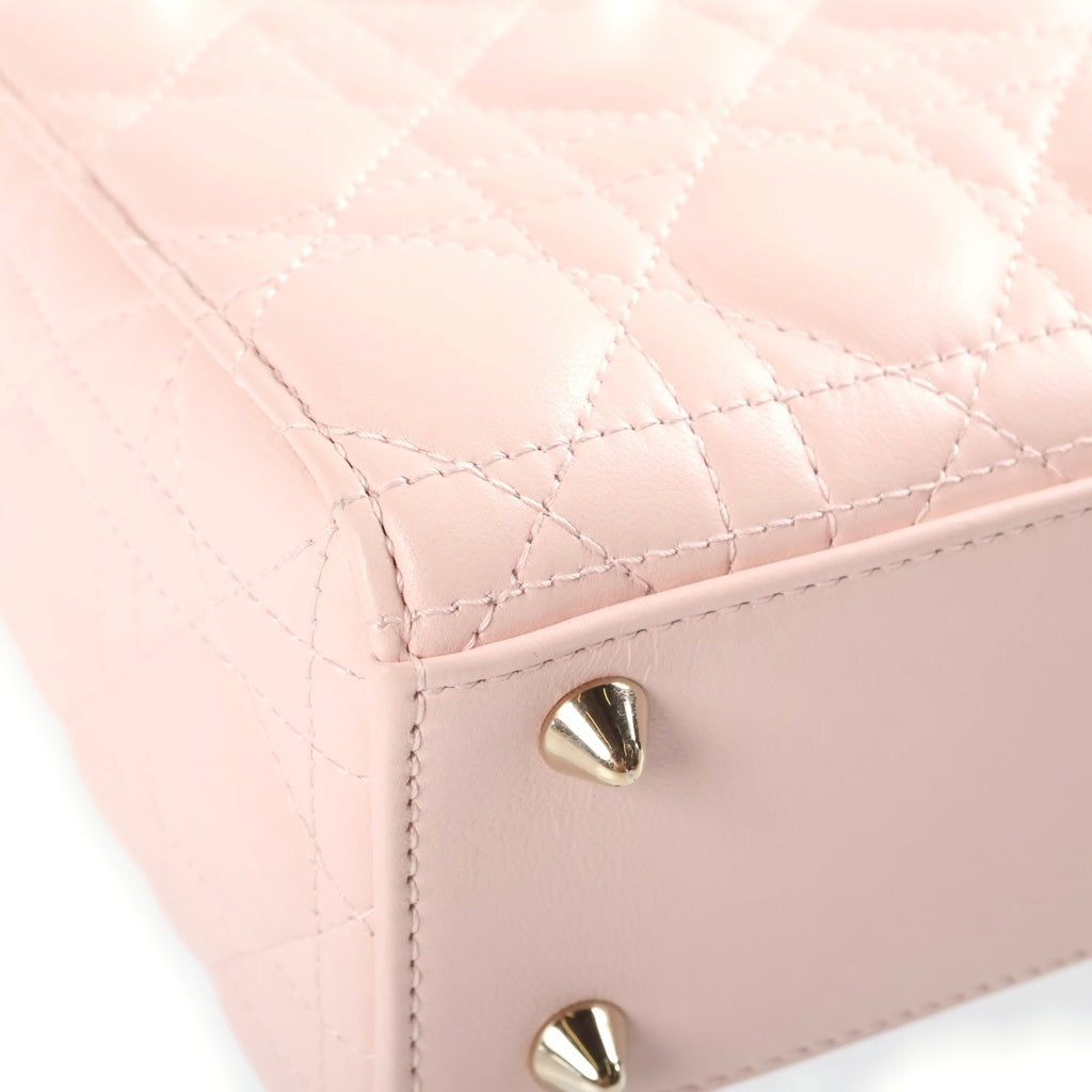 Christian Dior(クリスチャンディオール) My ABCDior マイディオール 2WAYハンドバッグ ショルダーバッグ ライトピンク レザー ゴールド金具 レディース
