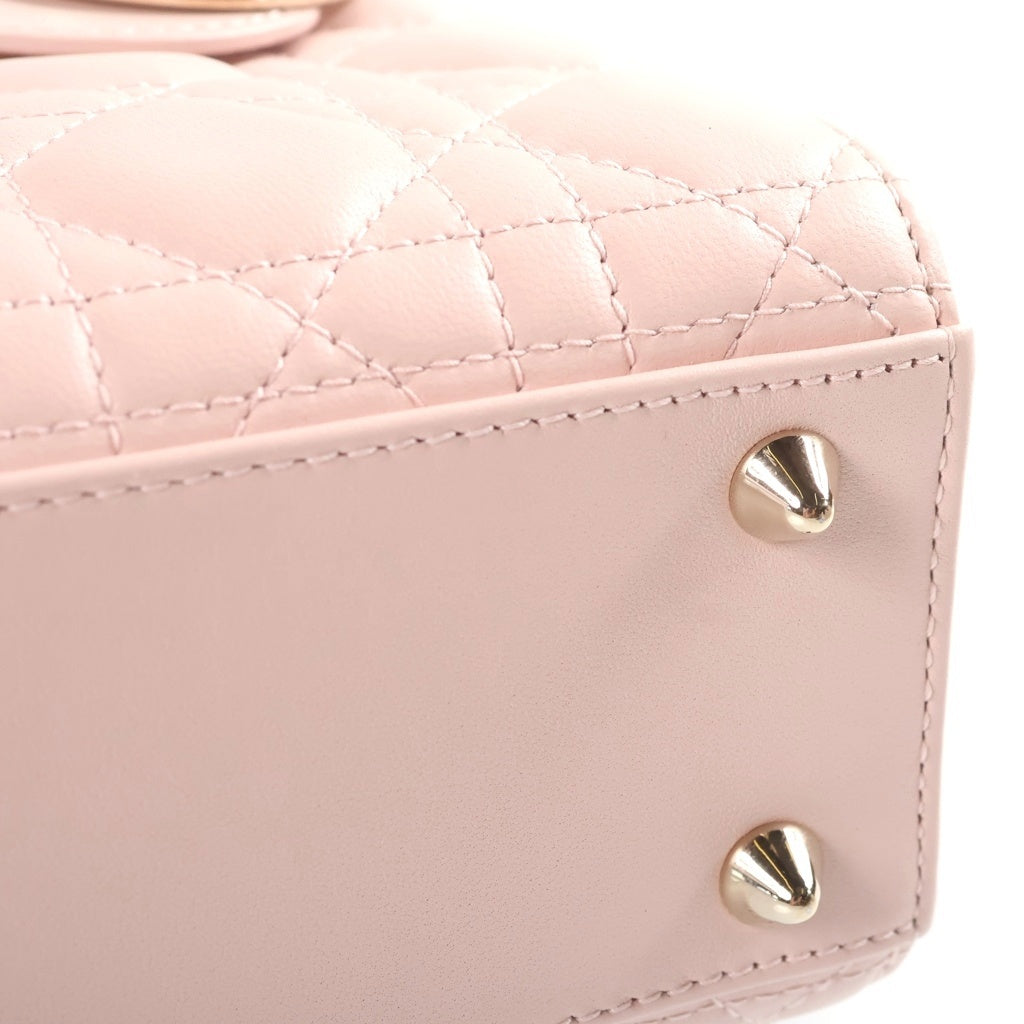 Christian Dior(クリスチャンディオール) My ABCDior マイディオール 2WAYハンドバッグ ショルダーバッグ ライトピンク レザー ゴールド金具 レディース