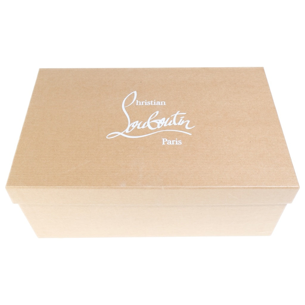 CHRISTIAN LOUBOUTIN(クリスチャンルブタン) スタッズ エスパドリーユ サンダル ブラック パテントレザー #37 レディース