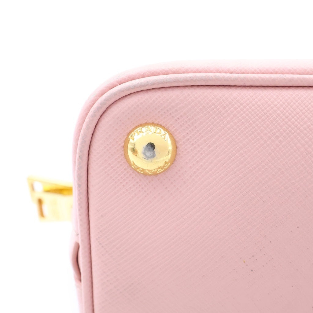 PRADA(プラダ) サフィアーノ 2WAY ショルダーバッグ ハンドバッグ ピンク レザー 1BA837 レディース