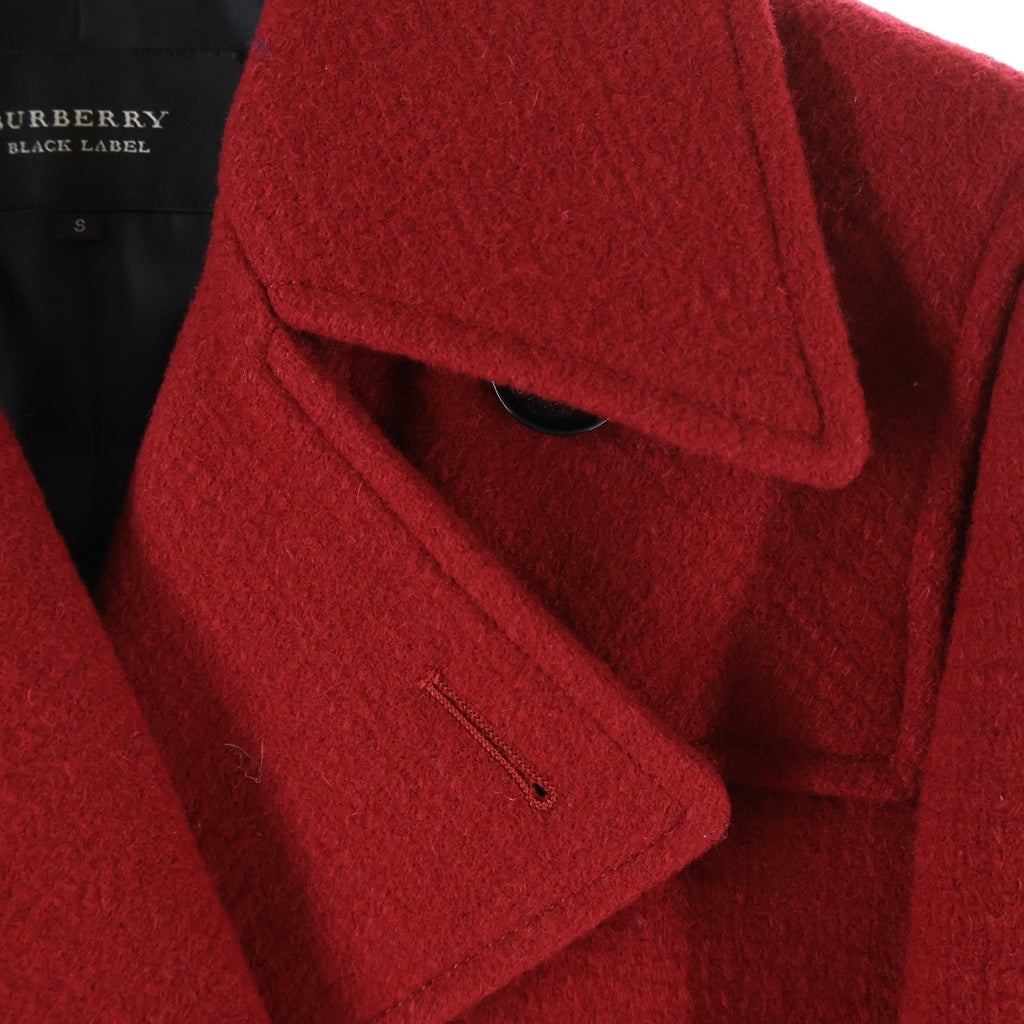 BURBERRY BLACK LABEL(バーバリー ブラックレーベル) Wool Pea Coat ウールピーコート ハーフコート レッド D1F70-213-16