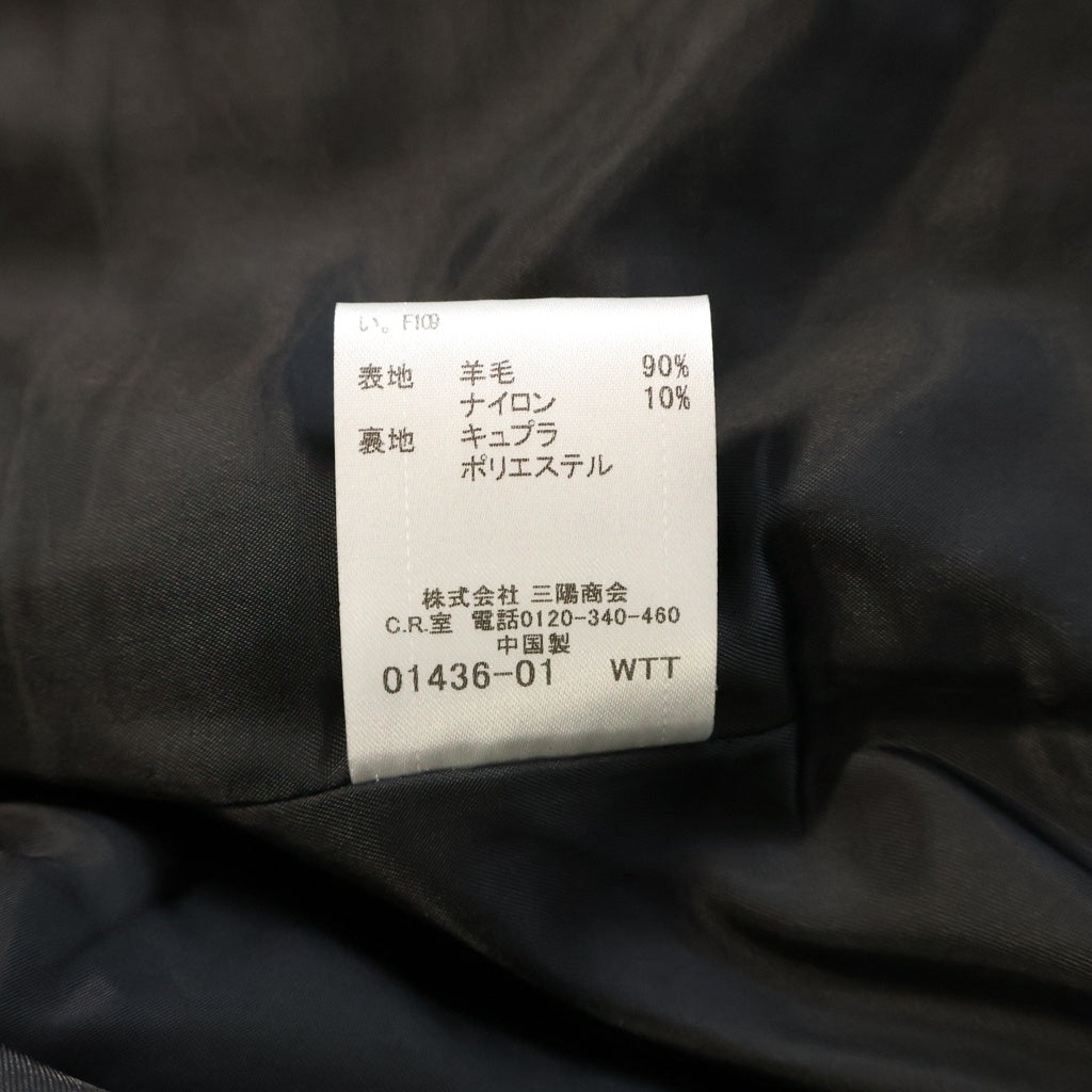 BURBERRY BLACK LABEL(バーバリー ブラックレーベル) Wool Pea Coat ウールピーコート ハーフコート レッド D1F70-213-16