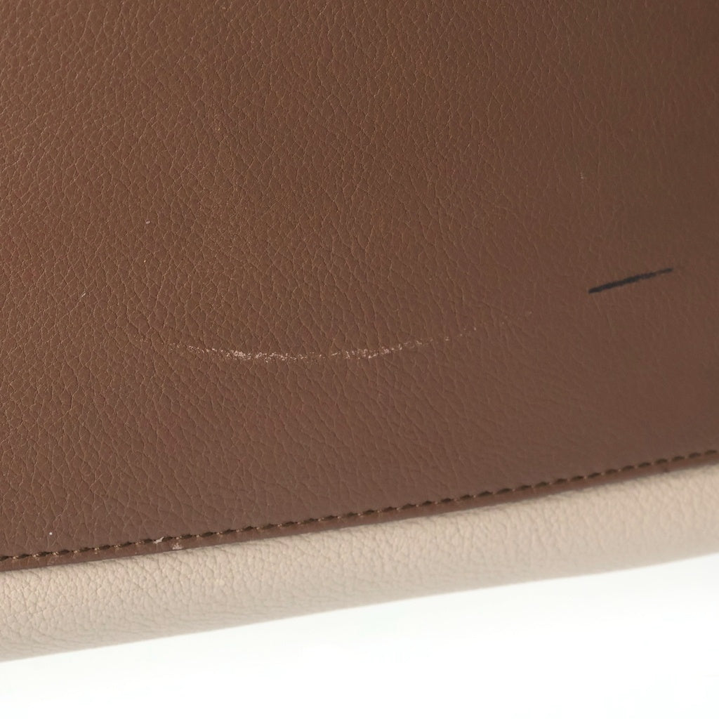 LOEWE(ロエベ) アマソナ28 2WAYハンドバッグ バイカラー ショルダーバッグ ベージュ×ブラウン×ボルドー レザー ゴールド金具 レディース