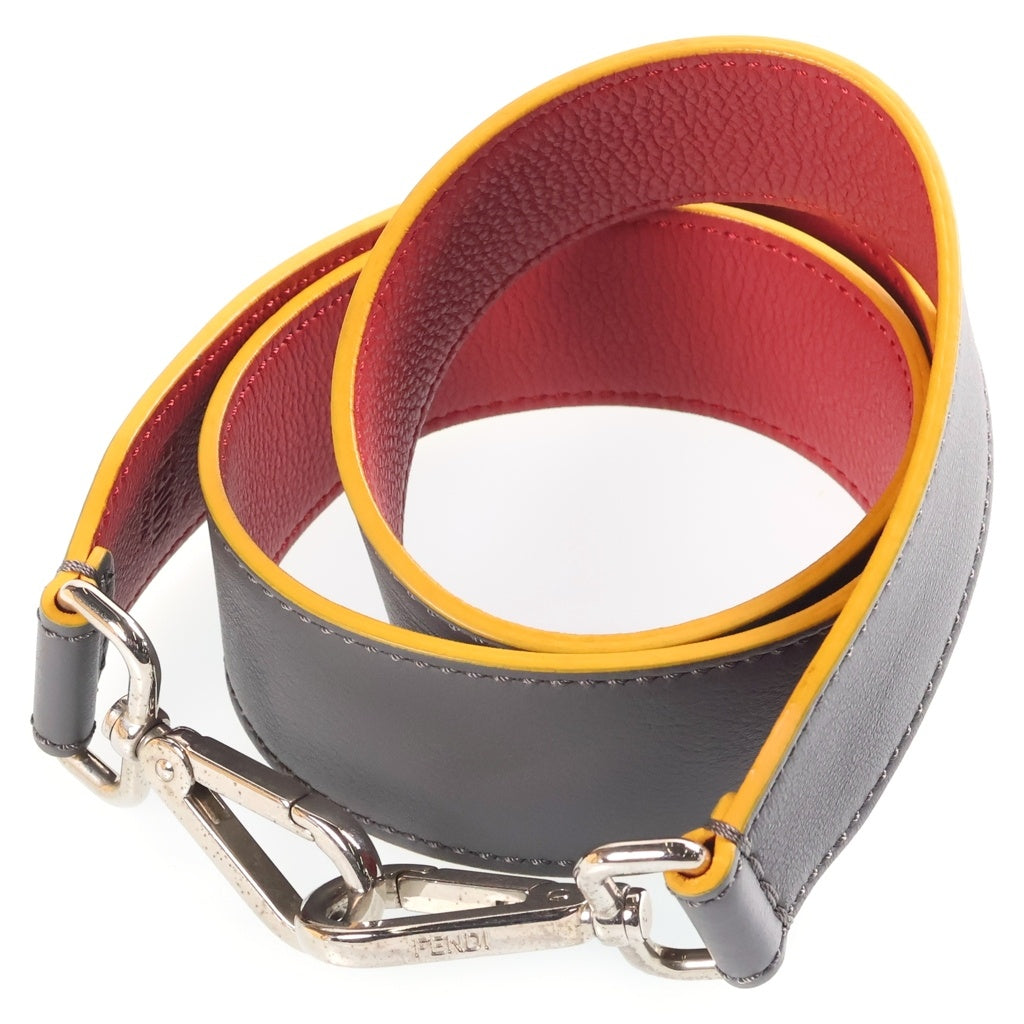 FENDI(フェンディ) 2WAYハンドバッグ ビジネスバッグ ショルダーバッグ ブラック レザー シルバー金具 レディース
