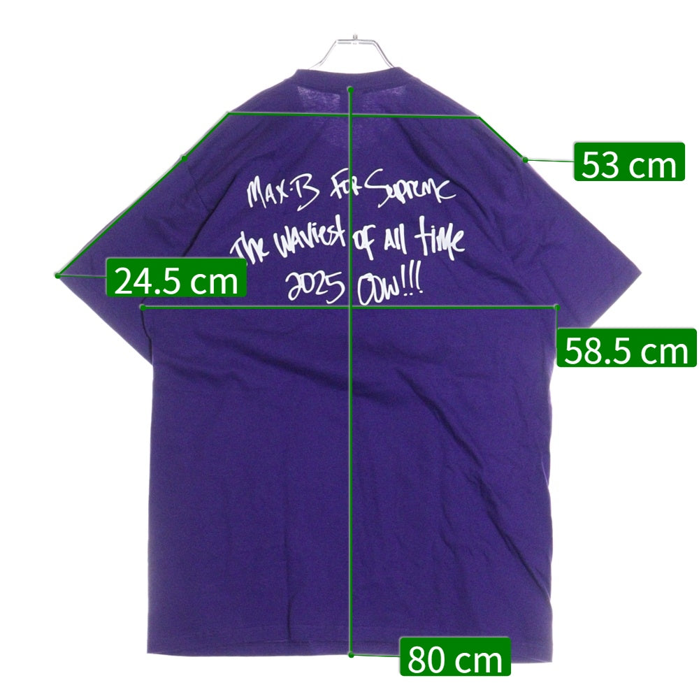 SUPREME(シュプリーム) 25SS Max B Tee マックスビー シーラブズミー フォトプリント クルーネック 半袖Tシャツ カットソー パープル