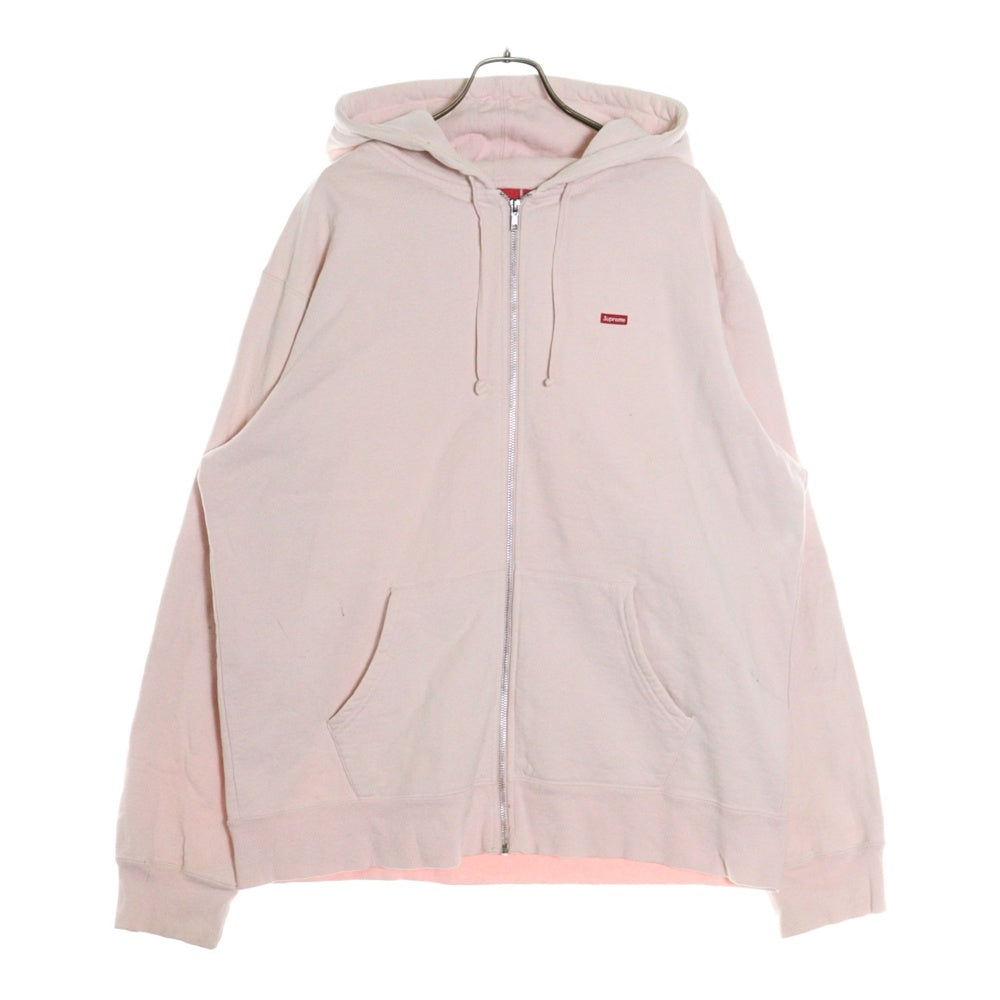 SUPREME(シュプリーム) 17AW Small Box Zip Up Sweatshirt Pale Pink スモールボックスロゴ ジップアップスウェットシャツ ペールピンク パーカー
