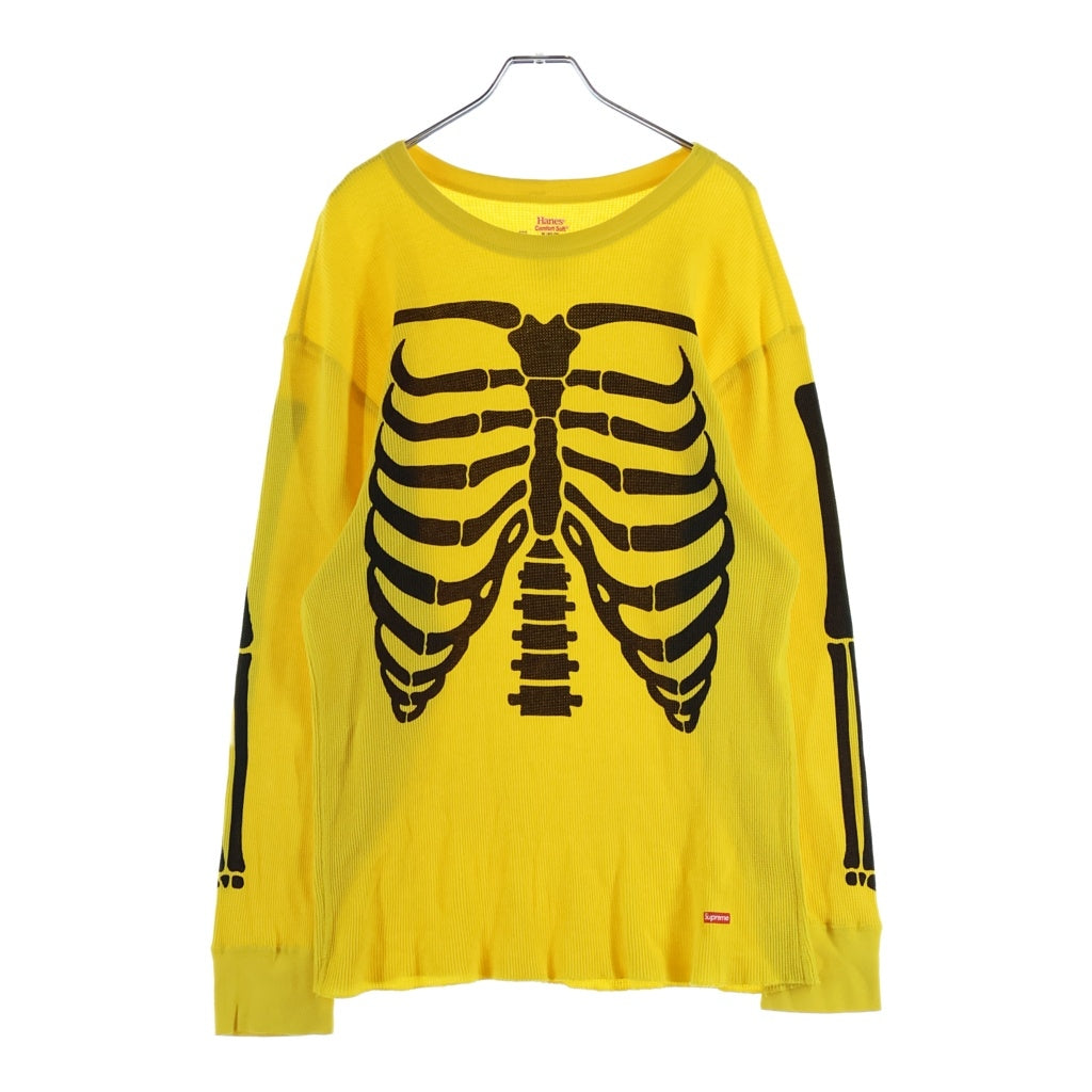 SUPREME(シュプリーム) 25AW xHanes Bones Thermal Crew ヘインズボーンズサーマル 長袖Tシャツイエロー
