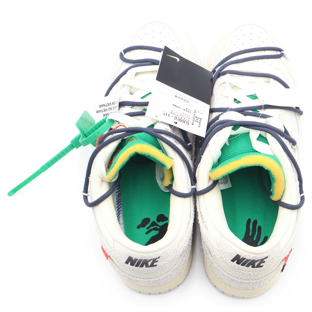 NIKE(ナイキ) ×OFF WHITE DUNK LOW The 50 Collection Lot 20 DJ0950-115 オフホワイト ダンクロー ローカットスニーカーシューズ グレー/ネイビー/グリーン US9/27.0cm