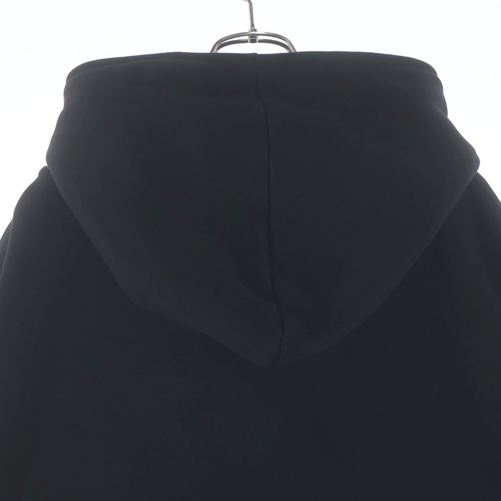 entire studios(エンタイア スタジオ) ETERNAL ZIP WASHED エターナルジップ ウォッシュド加工 フーデット スウェット パーカー ブラック UNU-25-1003