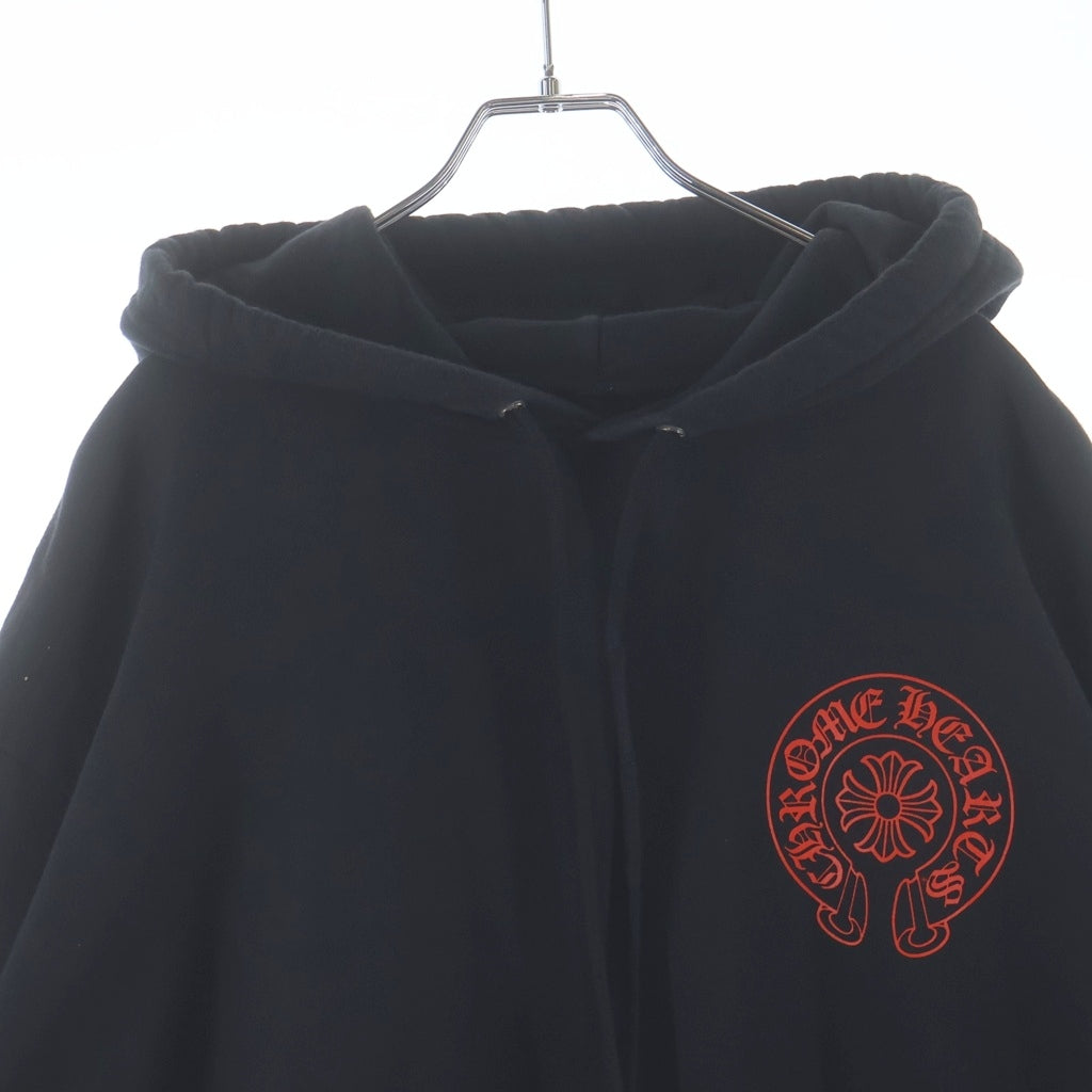 CHROME HEARTS(クロムハーツ) HORSESHOE PULLOVER HOODIE ホースシュー オンライン限定 プルオーバーフーディー パーカー ブラック/レッド