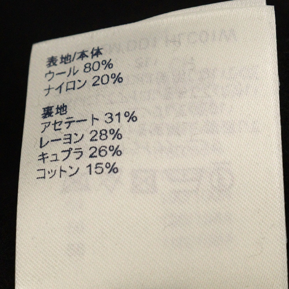 LOUIS VUITTON(ルイヴィトン) テクニカルウール ピーコート ダブルブレスト ブラック #48 RM212M DD1 HLC01W ウールコート