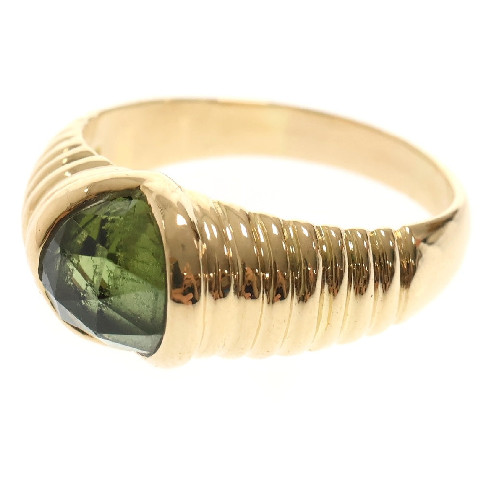 BVLGARI(ブルガリ) バチェラート ペリドットリング Au750 YG イエローゴールド 約17.5号 ジュエリー アクセサリー