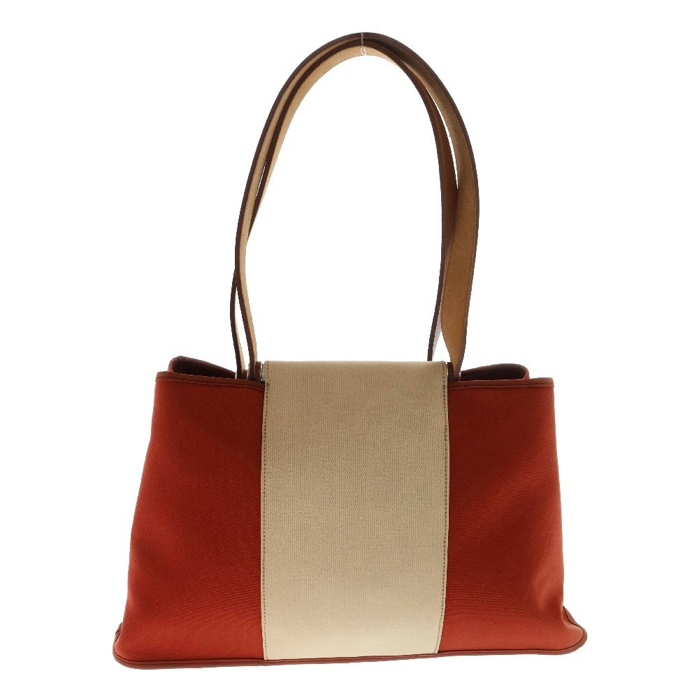 HERMES(エルメス) カバック エラン PM トワルオフィシエ ベージュ×レッド シルバー金具 □P刻印 トートバッグ ハンドバッグ