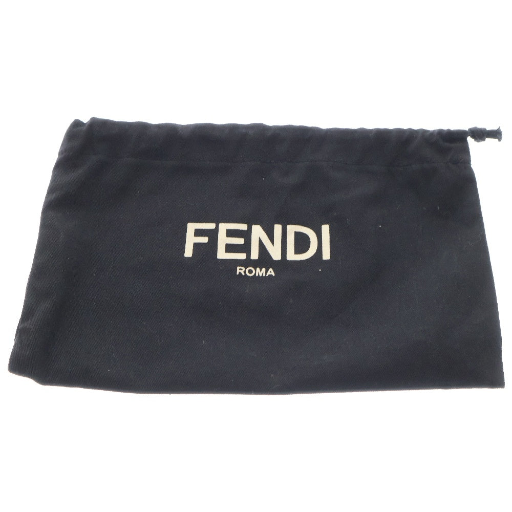 FENDI(フェンディ) ピーカブー コンチネンタルウォレット ロングウォレット 二つ折り長財布 ブラック×ゴールド レザー ゴールド金具 8M0377