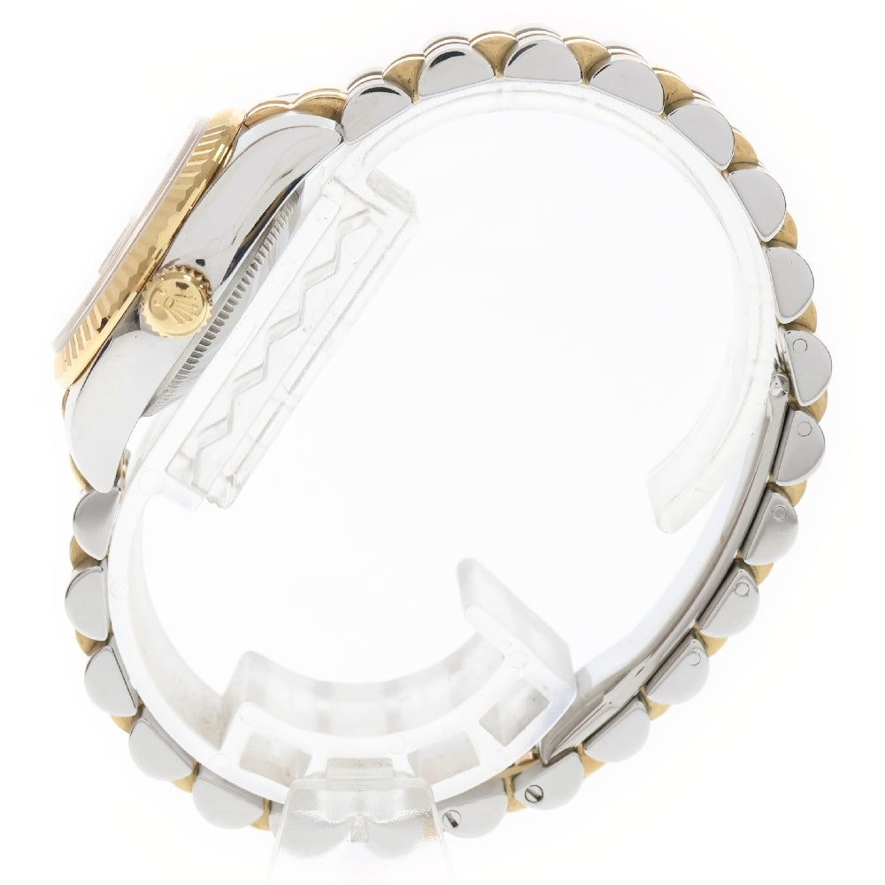 ROLEX(ロレックス) デイトジャスト シルバーホリコン文字盤 新PD 10P ダイヤモンド ステンレス×イエローゴールド SS×YG/AT 自動巻き 179173G 腕時計 ジュビリーブレス レディース