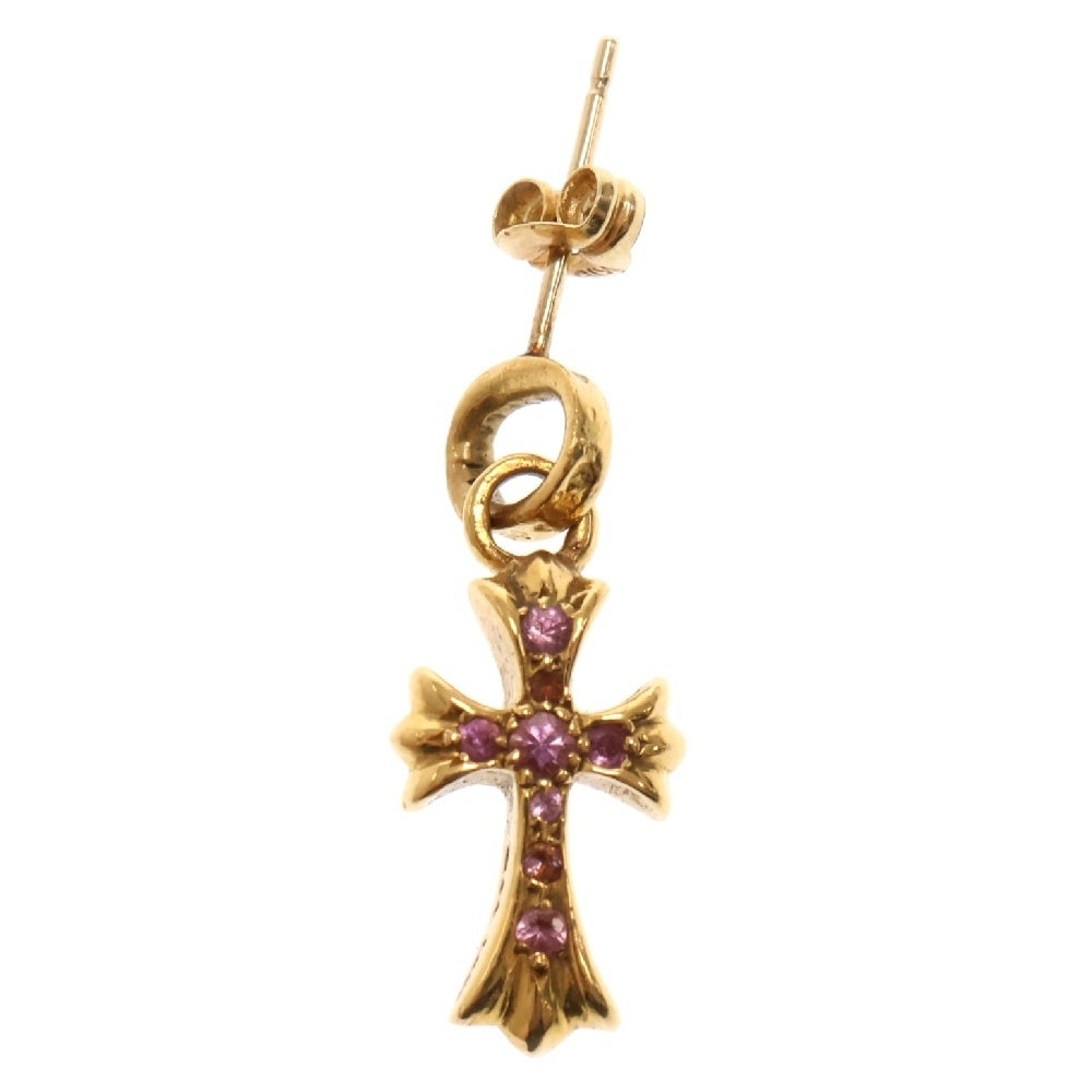 CHROME HEARTS(クロムハーツ) 22K BBY F PPRCHN P SAP 22Kベイビーファット アフターPAVEピンクサファイア ピアス ゴールド