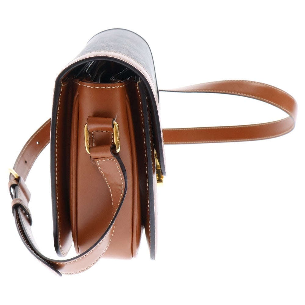 CELINE(セリーヌ) トリオンフ ティーン カーフスキン ショルダーバッグ ブラウン×ブラック レディース 188882BZ4.04LU