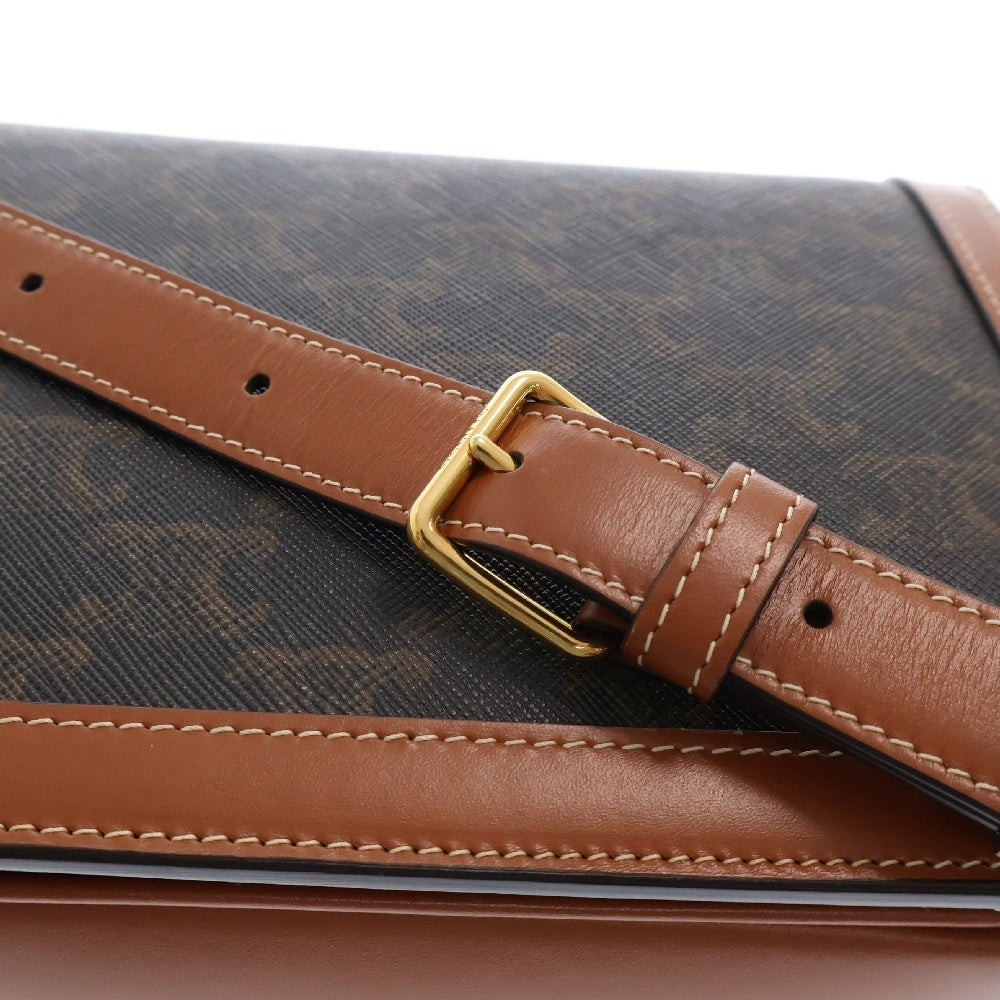 CELINE(セリーヌ) トリオンフ ティーン カーフスキン ショルダーバッグ ブラウン×ブラック レディース 188882BZ4.04LU