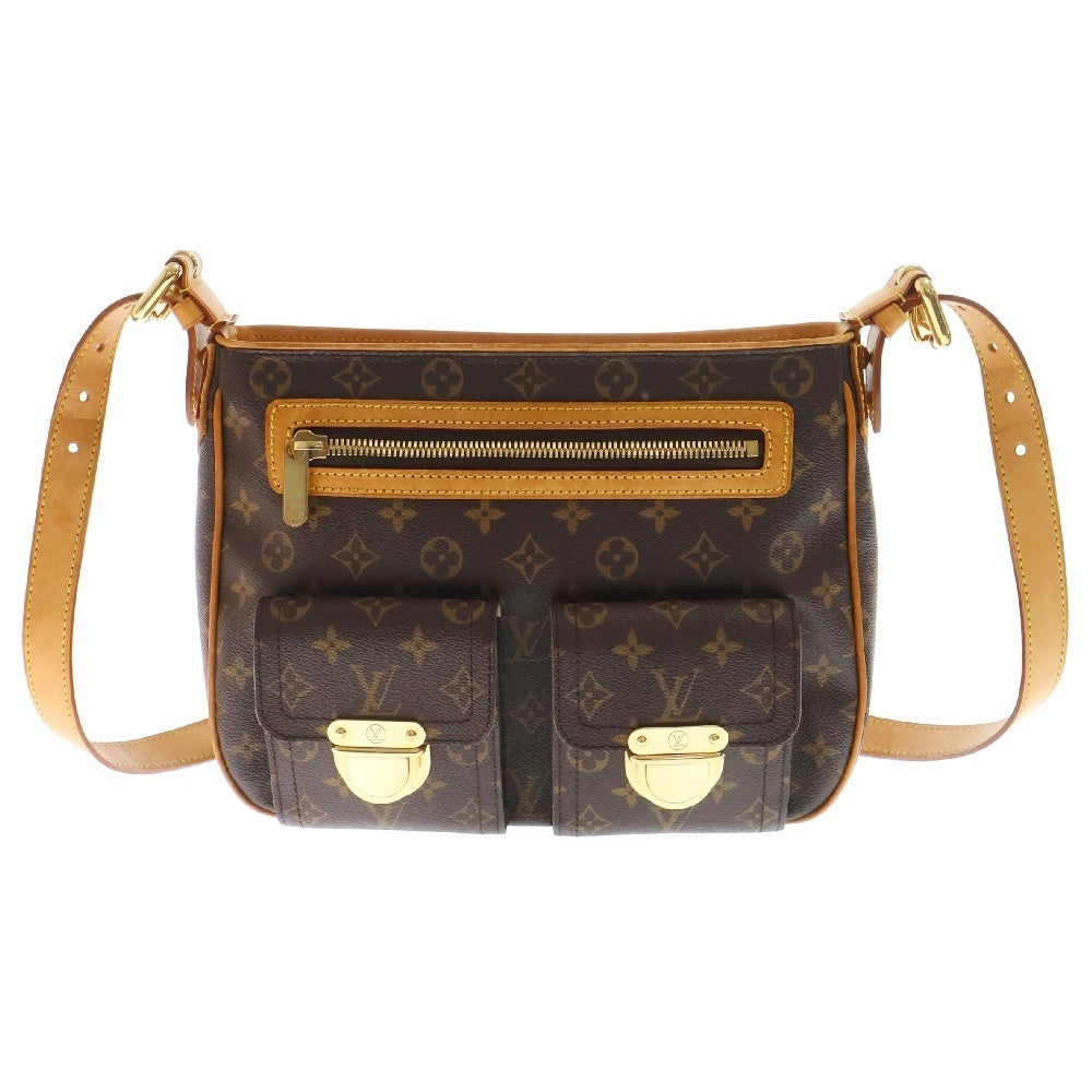 LOUIS VUITTON(ルイヴィトン) モノグラム ハドソンGM ワンショルダーバッグ プッシュロック ブラウン PVCレザー M40045