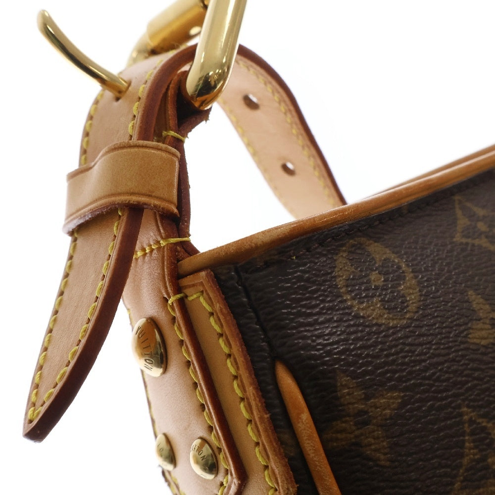 LOUIS VUITTON(ルイヴィトン) モノグラム ハドソンGM ワンショルダーバッグ プッシュロック ブラウン PVCレザー M40045