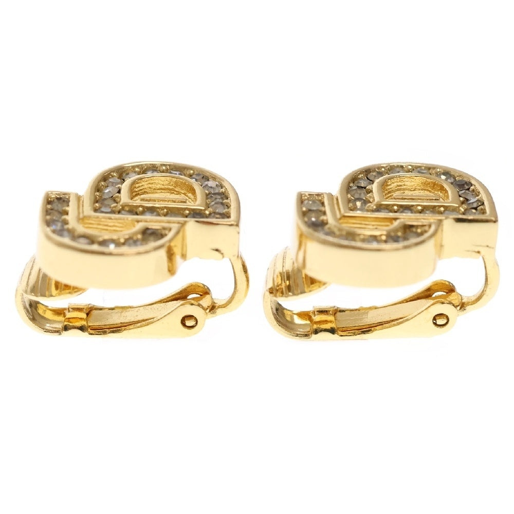 Christian Dior(クリスチャンディオール) CDロゴ ラインストーン イヤリング GP ゴールド アクセサリー
