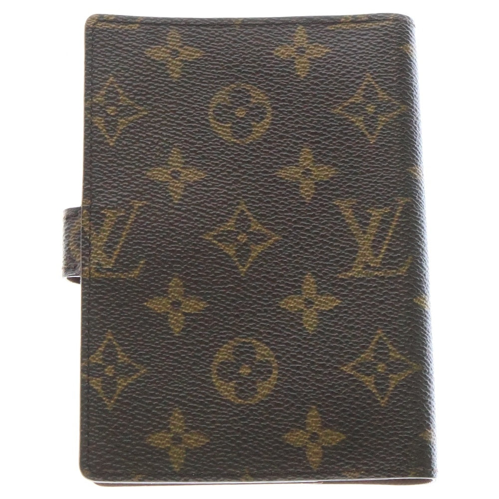 LOUIS VUITTON(ルイヴィトン) モノグラム アジェンダPM ペン付属 ブラウン PVCレザー 手帳カバー R20005