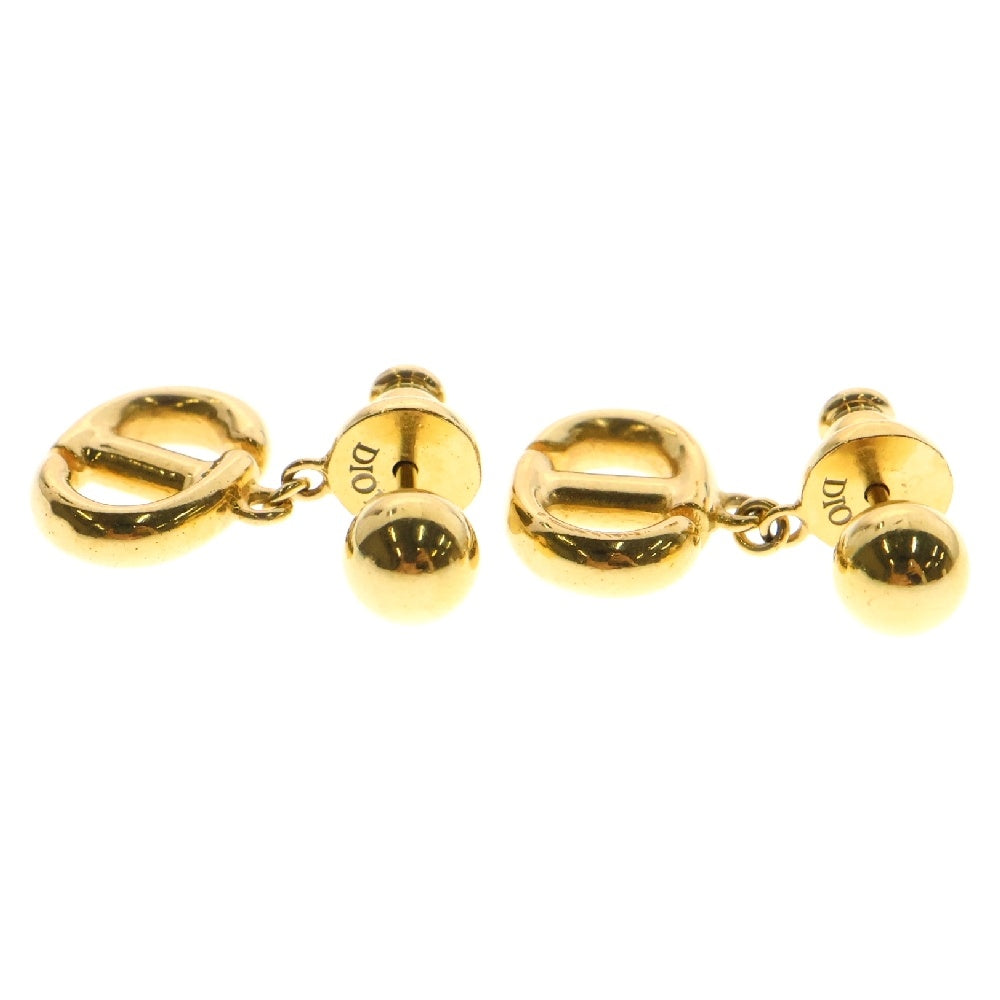 Christian Dior(クリスチャンディオール) CDロゴピアス CD Navy GP イヤーアクセサリー ゴールド
