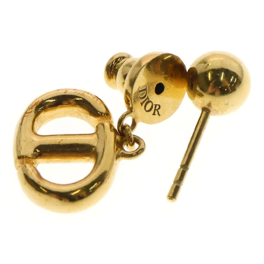 Christian Dior(クリスチャンディオール) CDロゴピアス CD Navy GP イヤーアクセサリー ゴールド