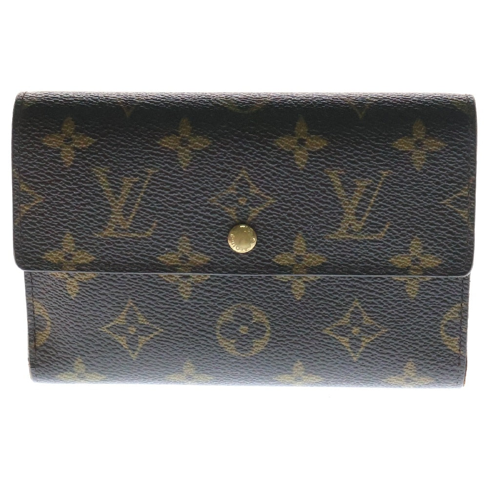 LOUIS VUITTON(ルイヴィトン) モノグラム ポルト トレゾール エテュイ パピエ 三つ折り財布 ブラウン PVCレザー M61202