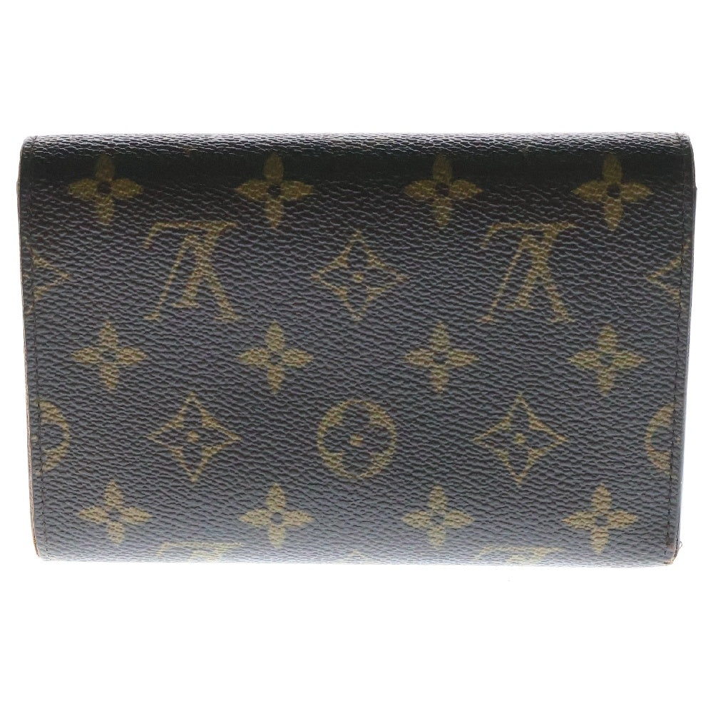 LOUIS VUITTON(ルイヴィトン) モノグラム ポルト トレゾール エテュイ パピエ 三つ折り財布 ブラウン PVCレザー M61202