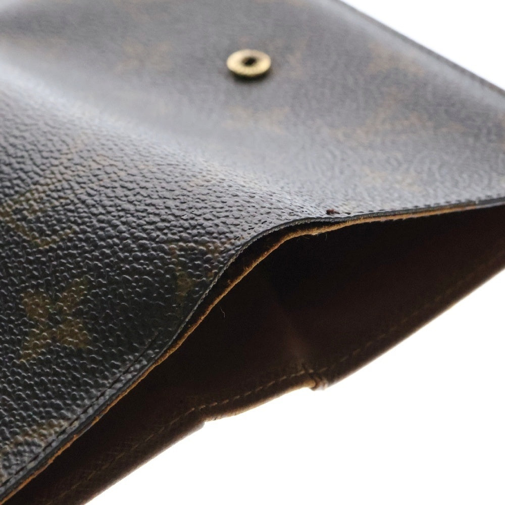 LOUIS VUITTON(ルイヴィトン) モノグラム ポルト トレゾール エテュイ パピエ 三つ折り財布 ブラウン PVCレザー M61202