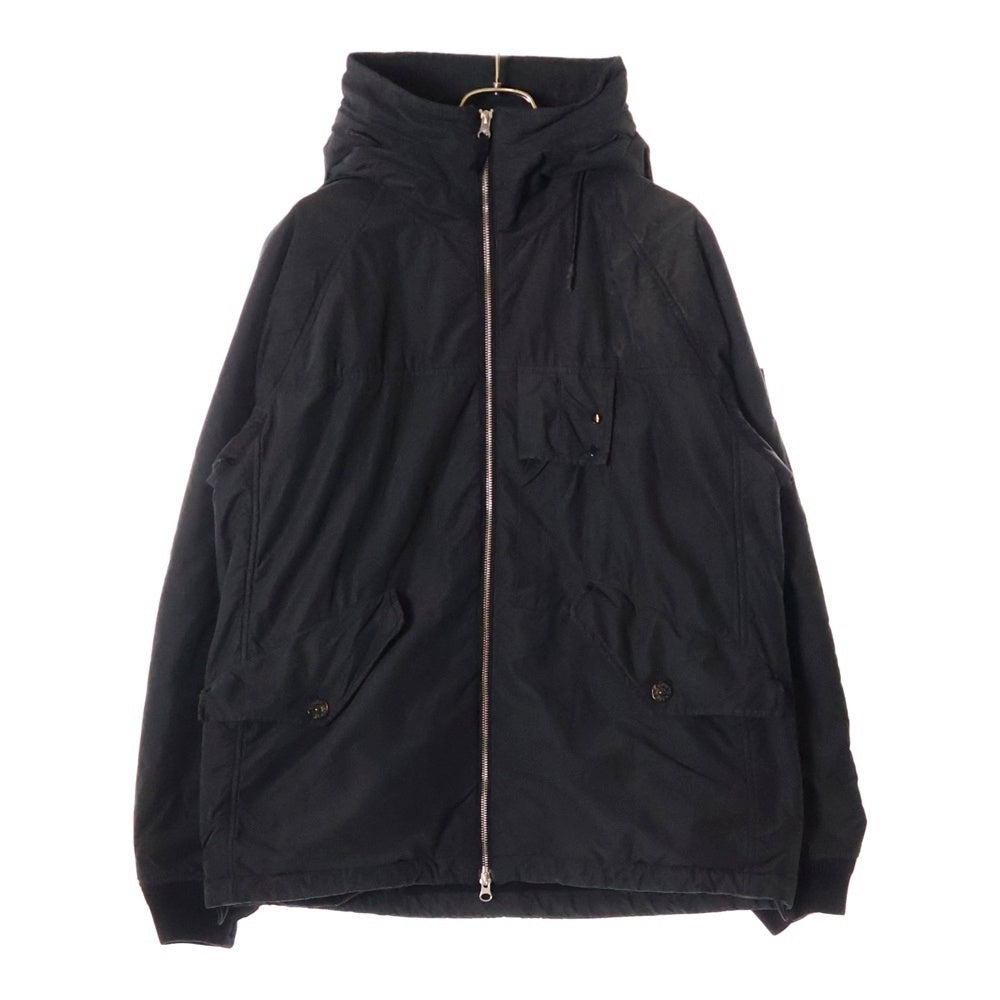 STONE ISLAND(ストーンアイランド) ガーメントダイ フリースライナー フーデッドジャケット ナイロンジャケット ブラック 771541131