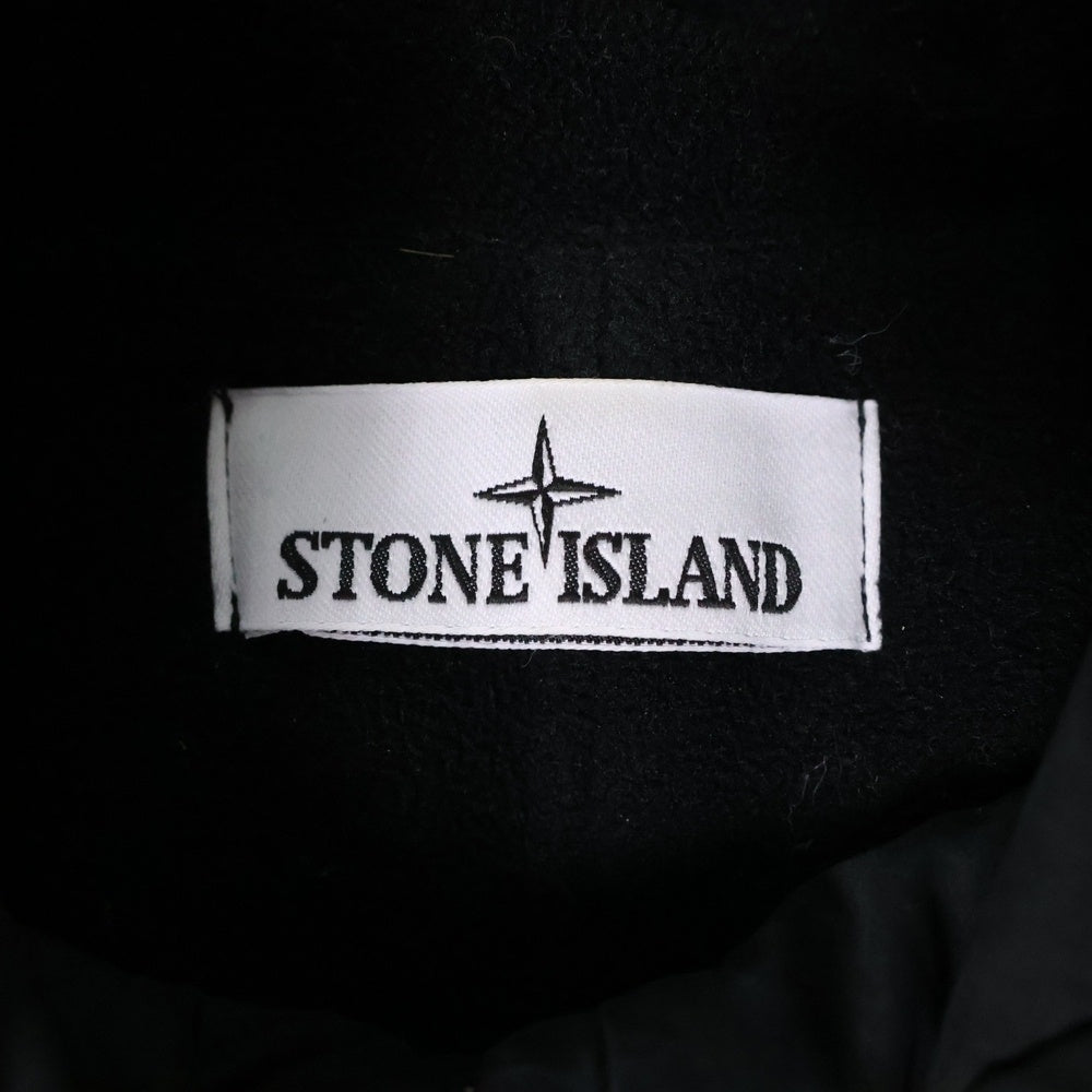 STONE ISLAND(ストーンアイランド) ガーメントダイ フリースライナー フーデッドジャケット ナイロンジャケット ブラック 771541131