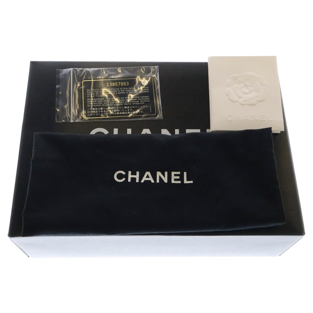 CHANEL(シャネル) マトラッセ25 Wフラップ Wチェーンショルダーバッグ ブラック キャビアスキン シルバー金具