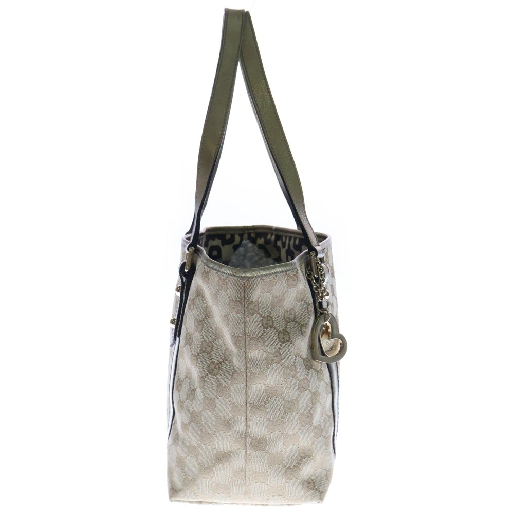 GUCCI(グッチ) GGキャンバス トートバッグ ベージュ×ゴールド 137396 レディース