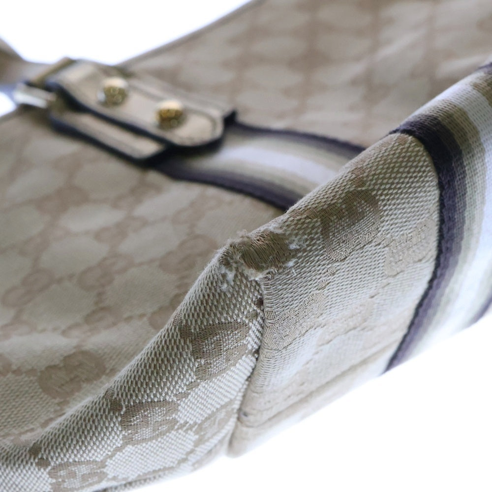 GUCCI(グッチ) GGキャンバス トートバッグ ベージュ×ゴールド 137396 レディース