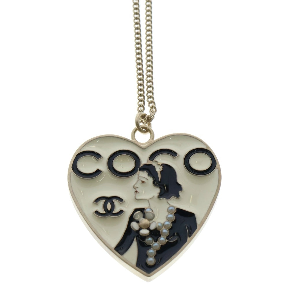 CHANEL(シャネル) ココマーク CC ペンダント マドモゼル ハート ネックレス ゴールド メタル 06P